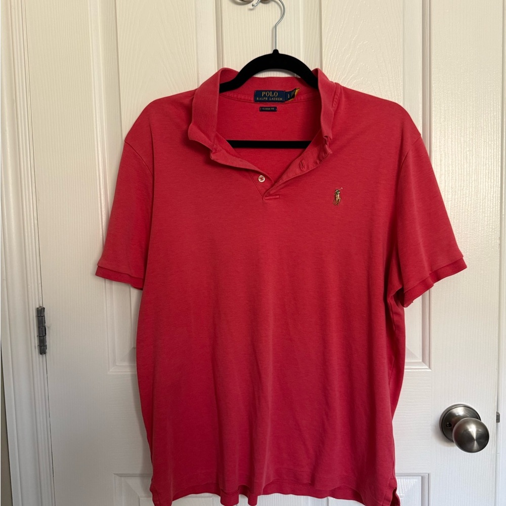 Polo by Ralph Lauren Men’s Red Short-Sleeve Polo with Embroidered Pony